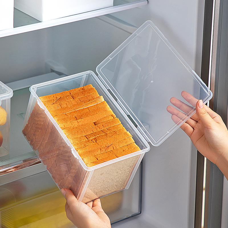 Transparent Food-grade Plastic Storage Box with Lid for Bread & Cereal
