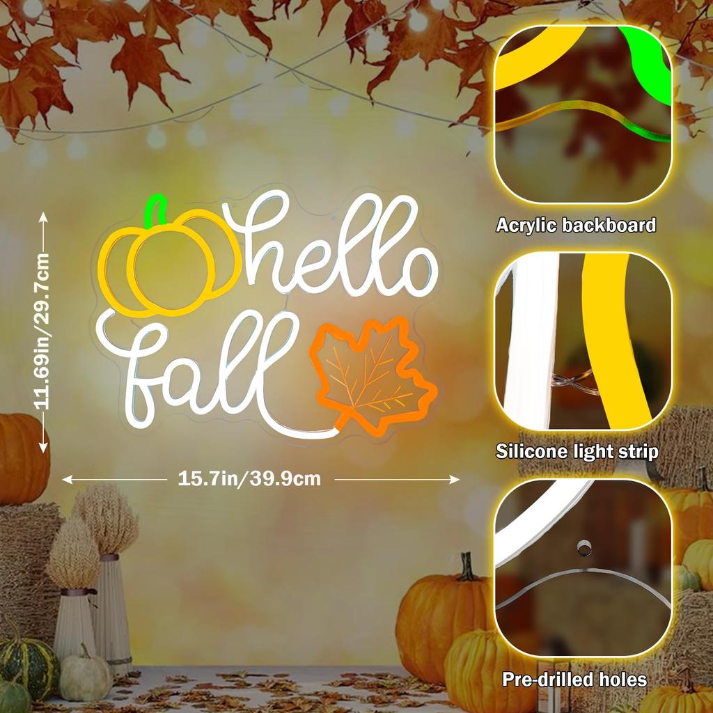 Halloween Neon Sign Pumpkin  Light Dimmable LED, for Halloween Witch Hat Themed Room Party, Living Room, Bar Decor