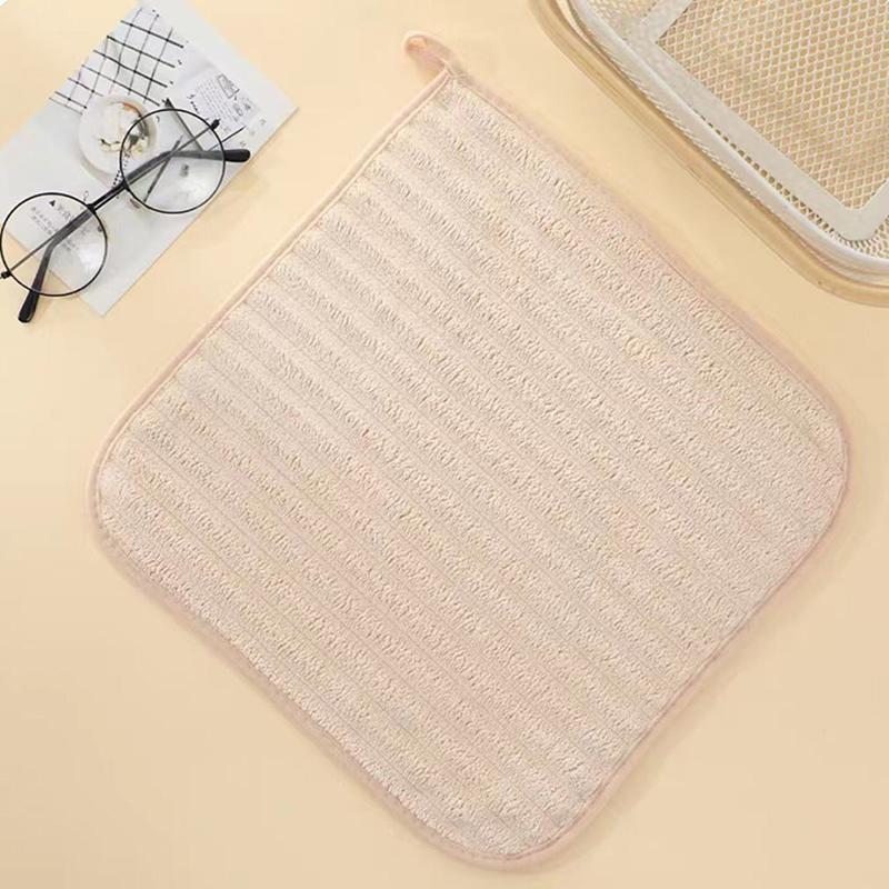 Коралловый флис Полотенце для протирания рук Утолщенное Впитывающее Полотенце Подвесное Прочное Мягкое Платок Кухонное Полотенце для мытья посуды бежевый