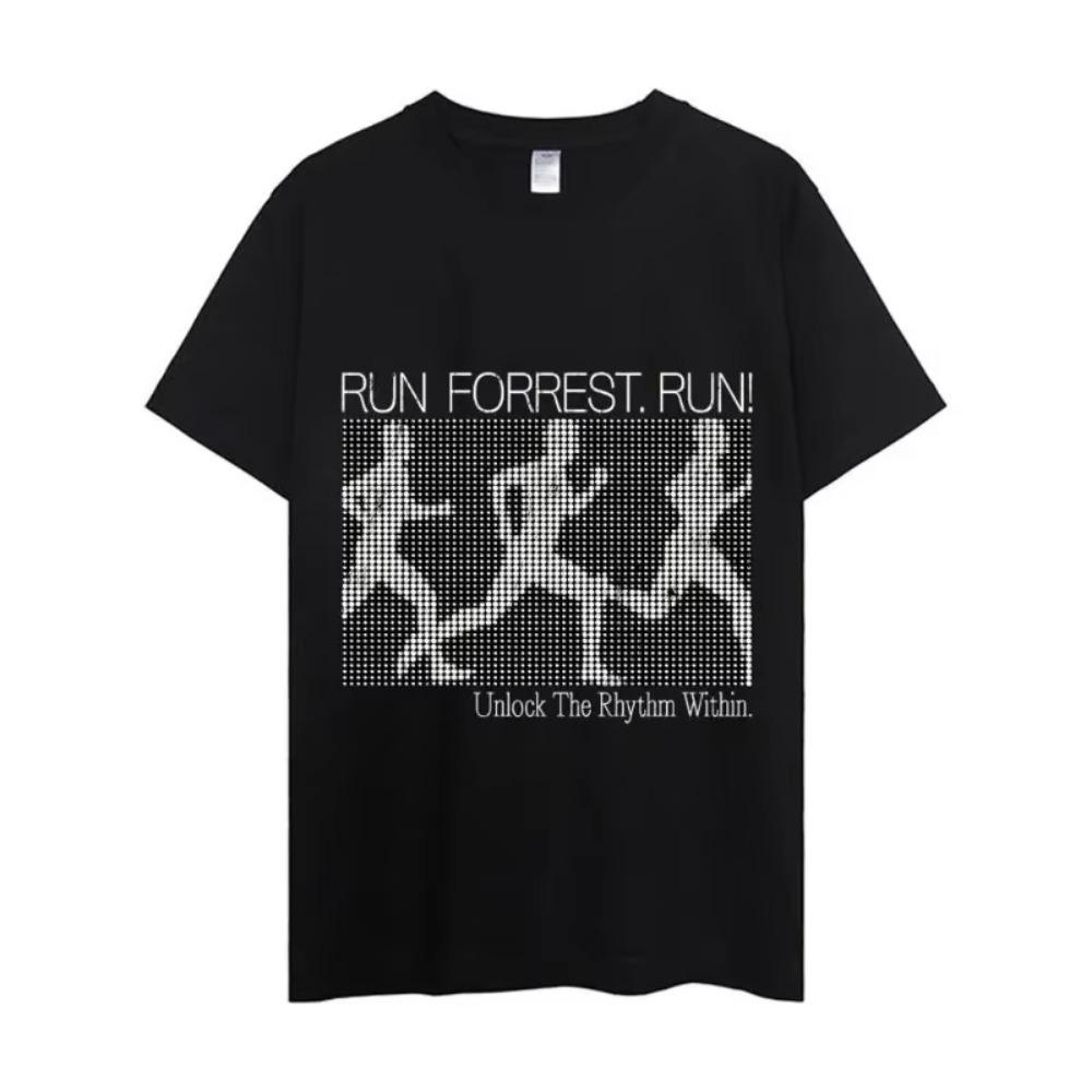 Street Life Art Schriftart T-Shirt Herren Paar Kombinationskleidung Kurzarm Kragen Mode Frau Baumwolle