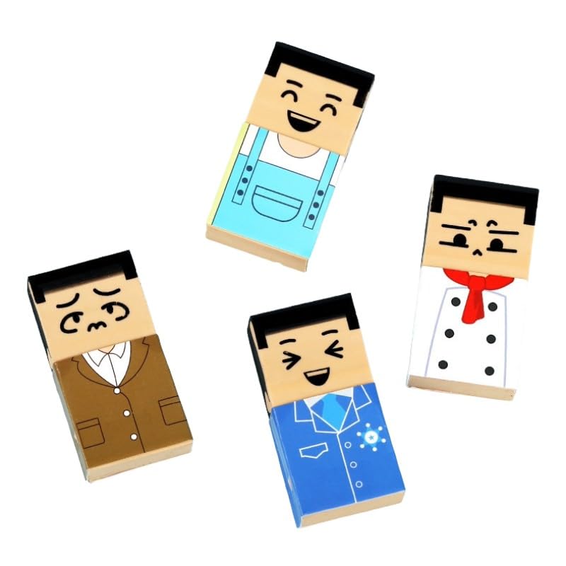 

Uncle Worker Eraser 4 PVC x x Changing Expression for School Office Funny Character with Hair Losing Mies Set, Pieces, Material, Multicolor, 5.5cm