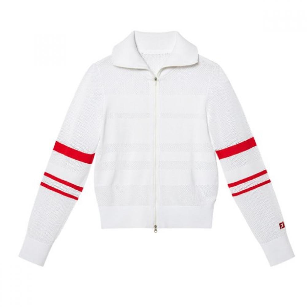 Footjoy Women S Knit Zip Up Sailor White 37287