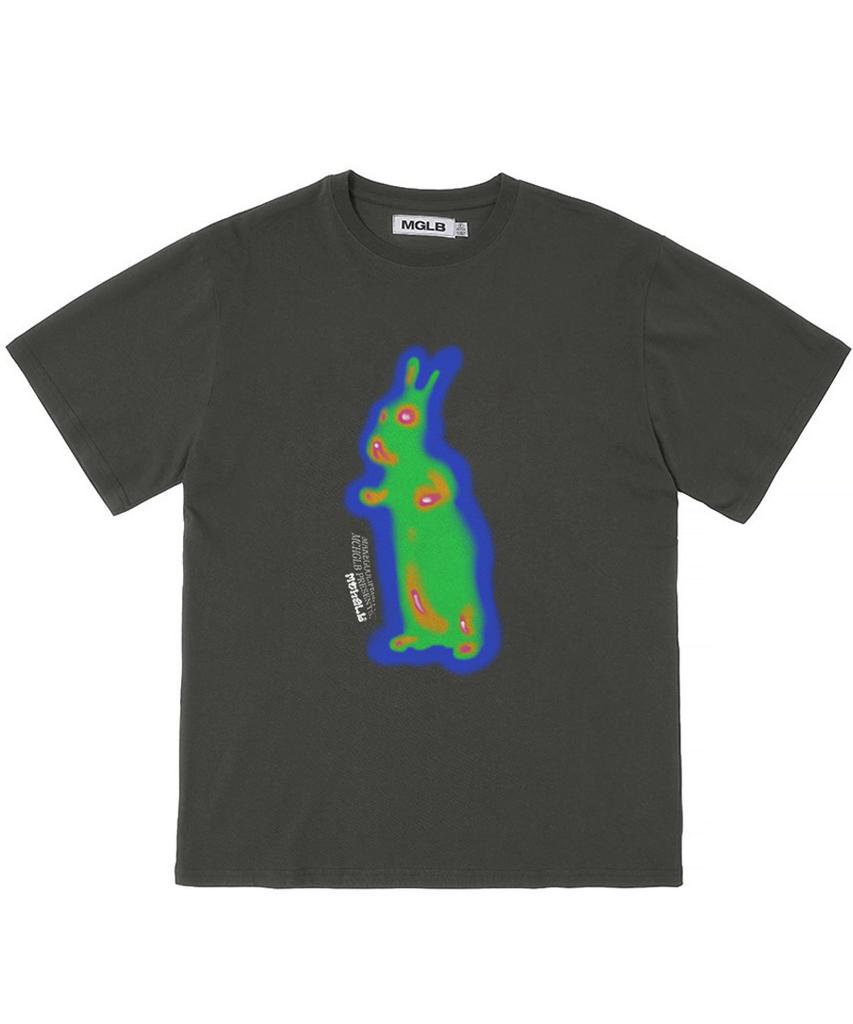 MATCHGLOBE Laser Rabbit Oversized Tee (Dark Grey)