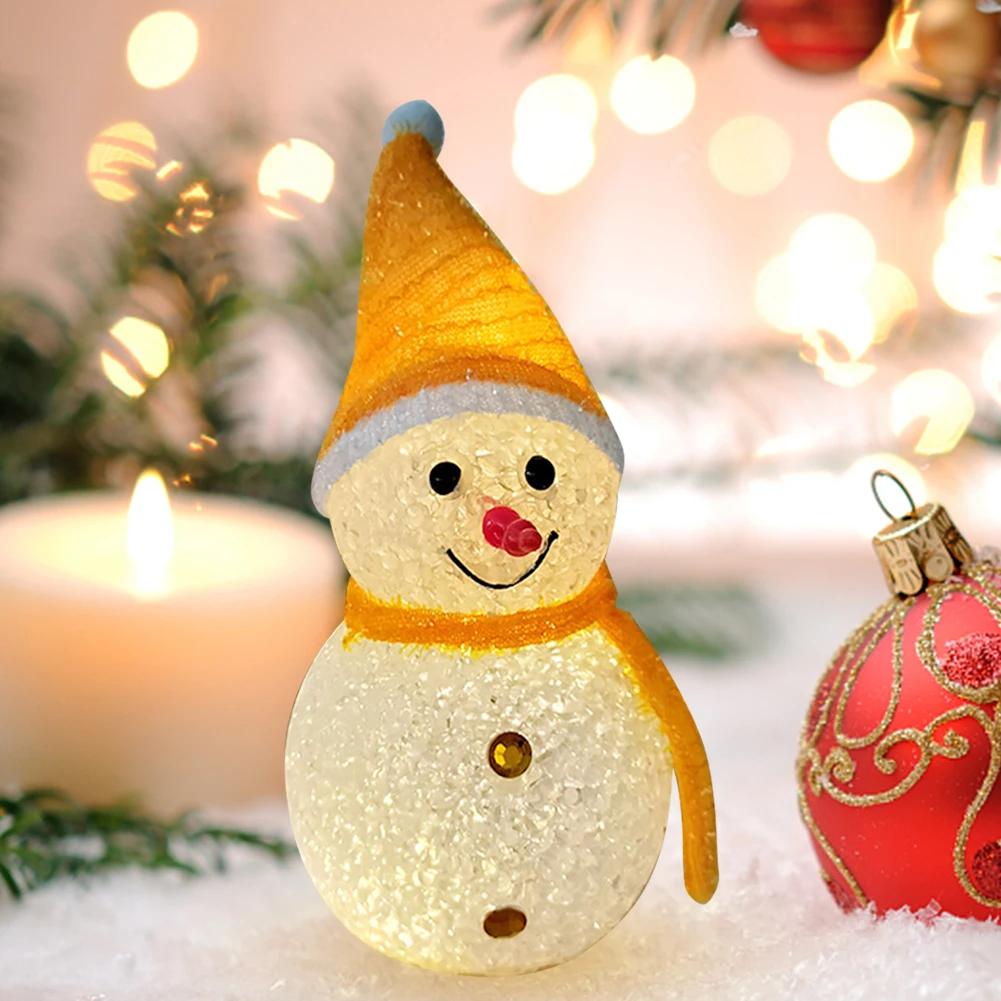 New Christmas LED Light Battery Powered Christmas Snowman Lantern Warm White Snowman Ground Lamp Waterproof Christmas Decoration