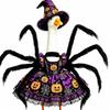 1 Set Pumpkin Dress Goose Statue Costume Witch Hat Goose Dress for Statue Outdoor Patio