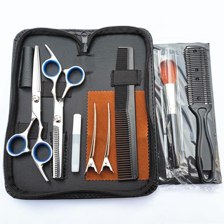 Czarno-złoty profesjonalny zestaw nożyczek fryzjerskich: Wysokiej klasy narzędzia fryzjerskie, do strzyżenia i przerzedzania