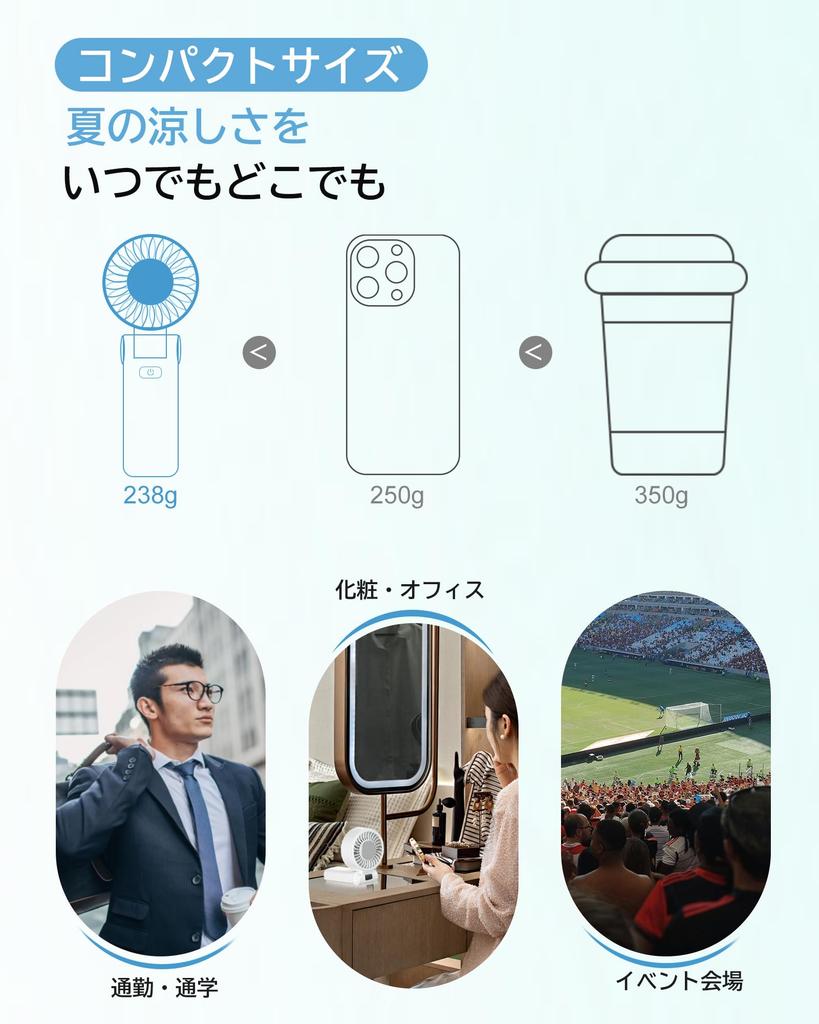 BALIN Z35 Handventilator Sofortige Kühlung mit Leistungsstarkem Tragbarem Ventilator mit Kühlung Leise Bis zu 20 Stunden Kontinuierlicher Handheld-Desktop-Mini Schnell