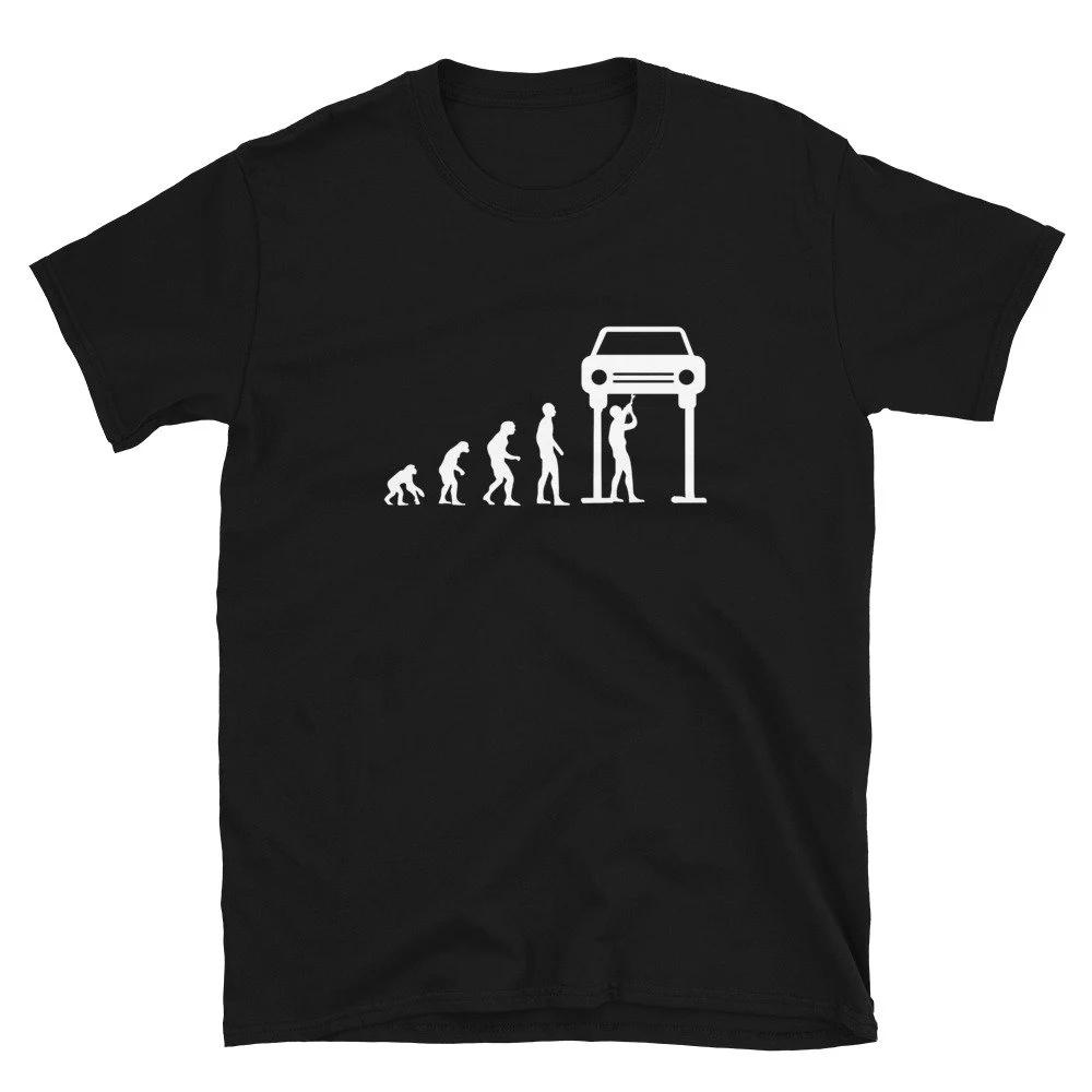 

Womens Automotive Mechanic Evolution Theme Tshirt Round Neck Summer Sports ShortSleeve Top Casual and Stylish Home Wear Y2K S