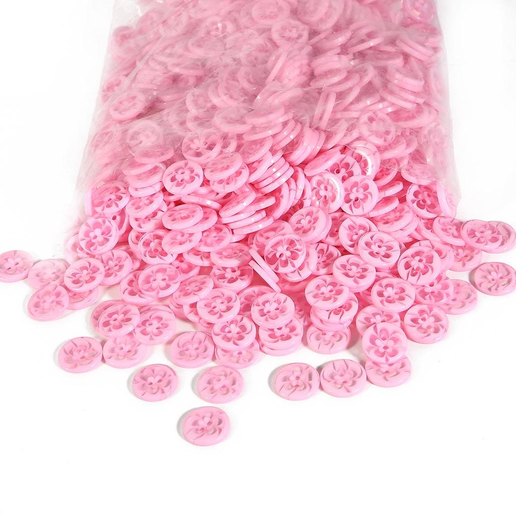 100PCS transparente gemischte Blumenform schöne gefärbte Harzknöpfe Mantelstiefel Nähen Kleidung Zubehör Dekorationsknopf