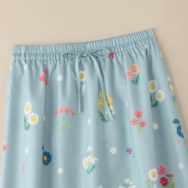 ZANZEA Damskie letnie spódnice z elastycznym pasem i luźnym kwiatowym nadrukiem