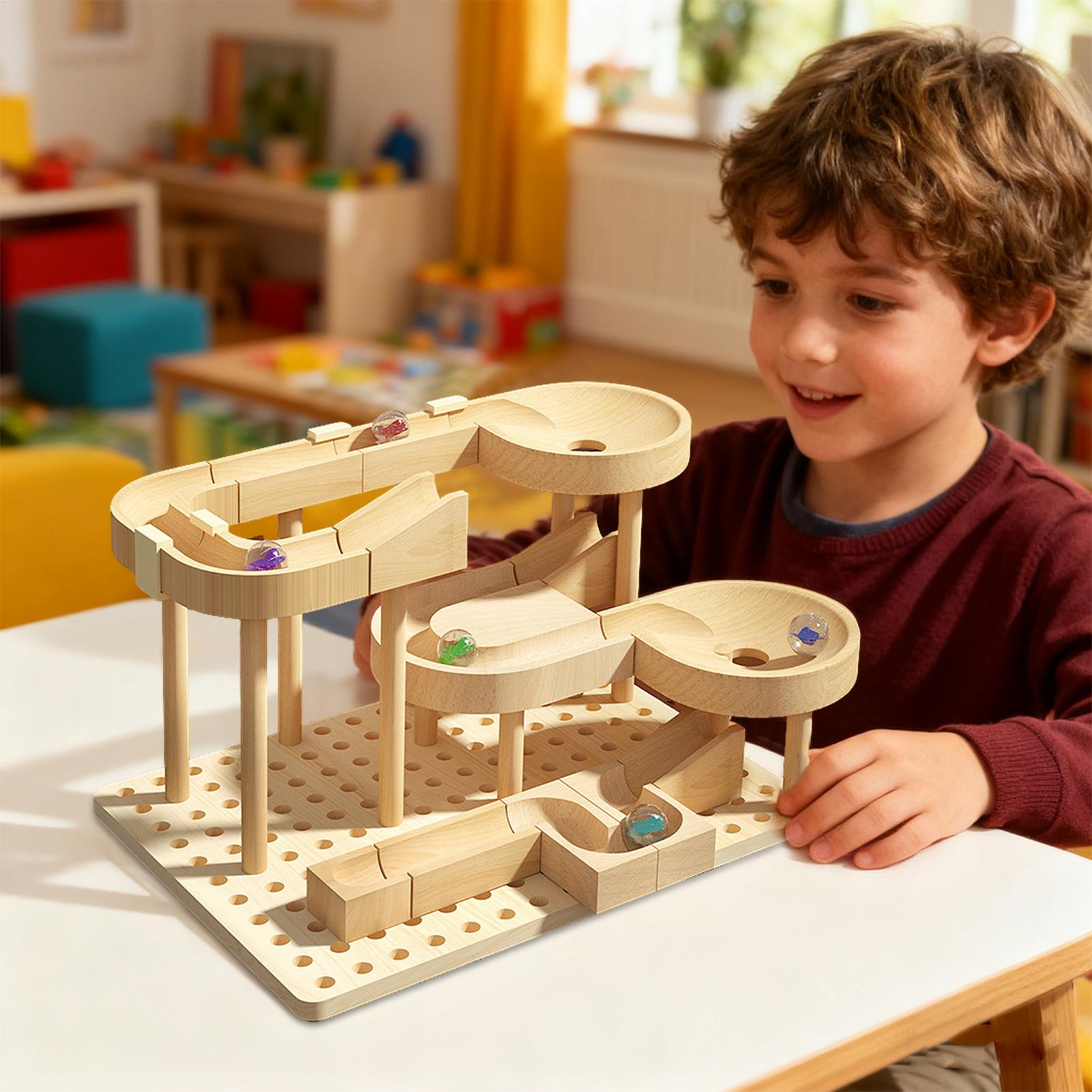 Marble Toys Wooden Funny Educational Games Marble Maze Game Race Track STEM Toys For Boys Girls Kids Classroom Home School China Mainland