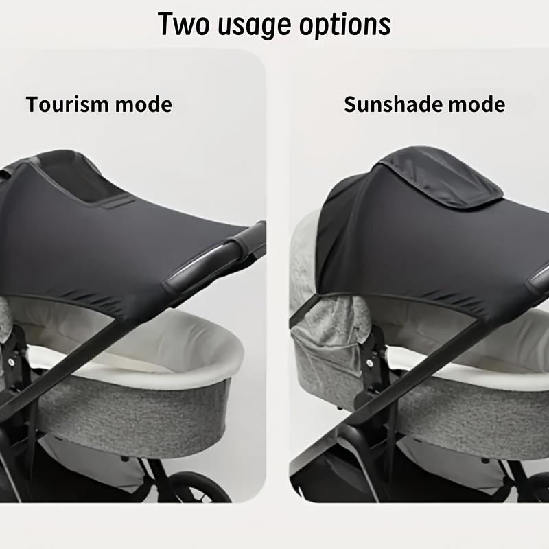 Black Elastic Mesh Stroller Sun Canopy Protection  Sun Shade Adjustable Stretchable Design Lightweight Portable Baby Carriages