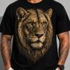 Majestätisches Löwenkopf-T-Shirt Löwenkopf Grafik-Tee König des Dschungels Porträt HD