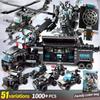 Fire Station City Oceans Blocks Compatible Fire Station Set with Fire Station Fire Helicopter Fire Ship Rescue Boat