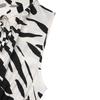 VEZFAA Women's Fashion Summer Spring Zebra Print Sleeveless V-Neck High Waist Casual Dresses