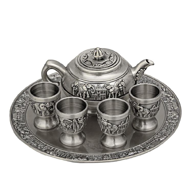 Wine Decanter Set with Cups and Serving TrayLuxurious Gift Craftsmanship Set