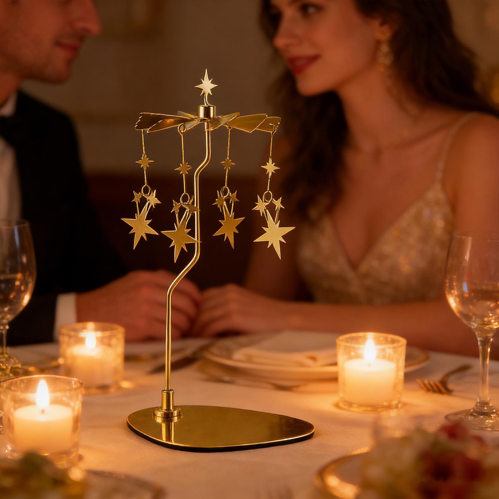 Spinnings Candle Holder Carousel Candle Spinner Rotating Candle Holder Candle Stick Holder Tray Spinnings Candle Rotary Holder China Mainland