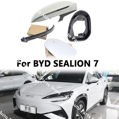 Voor BYD SEALION 7 Zijspiegelkap Achteruitkijkspiegeldeksel Shell Richtingaanwijzerglas Glasbasis Links en Rechts