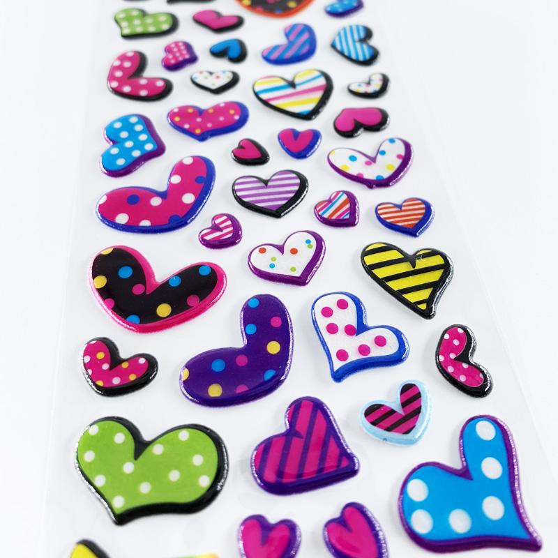 12 Sheets/Pack Cute Bulk 3D Puffy Stickers for Kids Scrapbooking Laptop Mobile Phone Decoration Girl Boy Birthday Gift