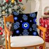 Classic Prank Evil Eyes Funny Pillow Case Silky Short Plush With Invisible Zipper Dustproof Sofa Cushion Cover For Home Decor