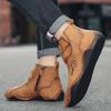 Autumn and Winter New Men's Short Boots 2025 British Classic Retro Flat Bottom Cotton Shoes Outdoor Business Sports Casual Shoes