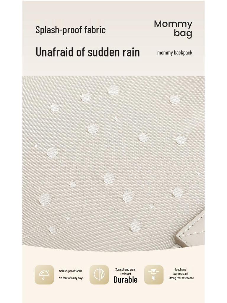 Customizable Lightweight Mummy & Baby Double Shoulder Handbag: Multifunctional, Large Capacity Backpack for Outings