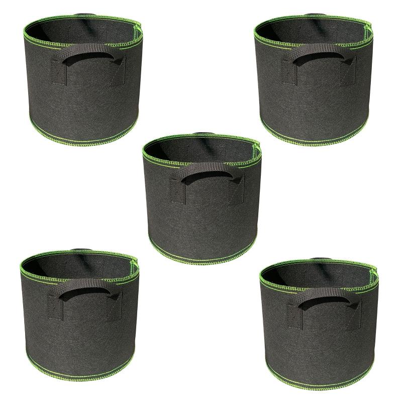 

Breathable Plants Nursery Bag with Handle Seedling Bags Durable Non-woven Fabric Planting Bags Reusable Gardening Supply 3 gallon