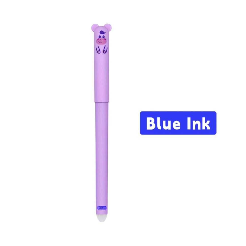 High Quality Animal Design Erasable Pen Writing Tool Quick Drying Neutral Pen 0.5mm Black/Blue Ink Ballpoint Pen School Office