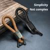 1Pcs Leather Rope KeyChain Hand Woven Horseshoe Buckle Key Ring Car Key Rings For Car Fashion Key Accessory Keyrings Gifts