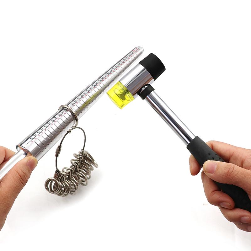 Ring Sizer Finger Guage Mandrel Finger Sizing Measure Stick Standard Tool Metal