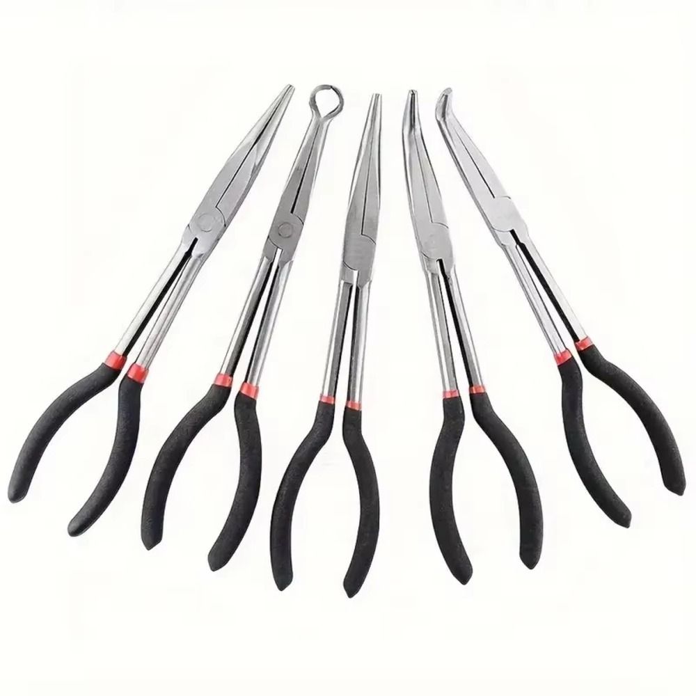 1Pcs 11 Inch Long Nose Pliers Plug Puller Pliers  for Metalworking and Precision Gripping