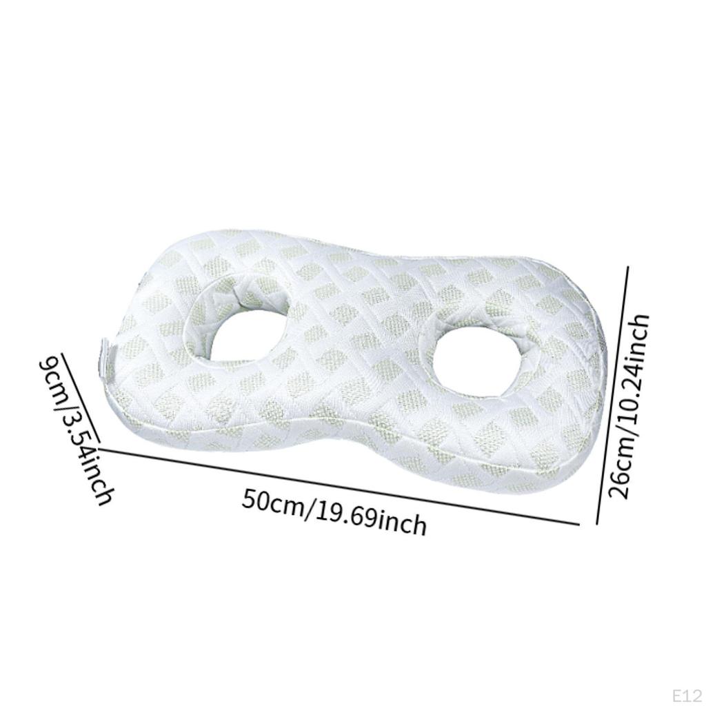Ear Hole Protector with 2 Holes, Soft Support Pillow for Earplugs, Relaxation, Sleeping, Piercings
