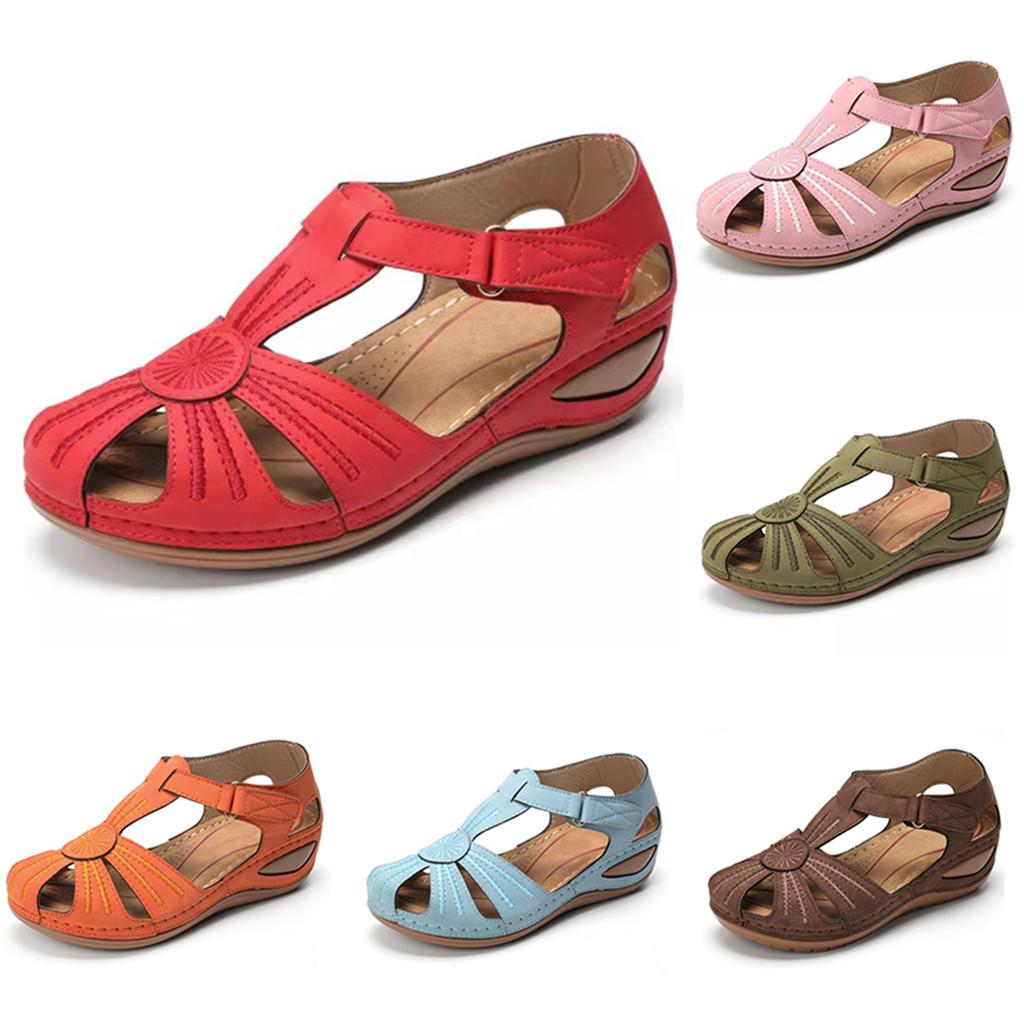 

Женские удобные сандалии с круглым носком для женщин и девочек, обувь на мягкой подошве