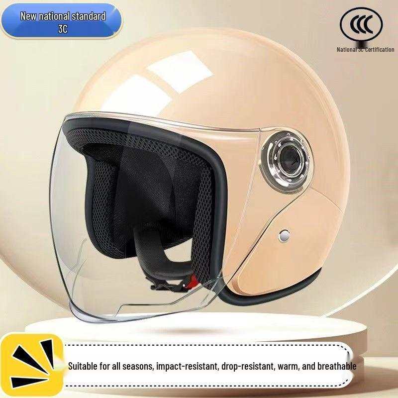 Unisex All-Season Helmet: Winter Warmth, Cute Design, Double Ear Protection for Motorcycles & Electric Scooters