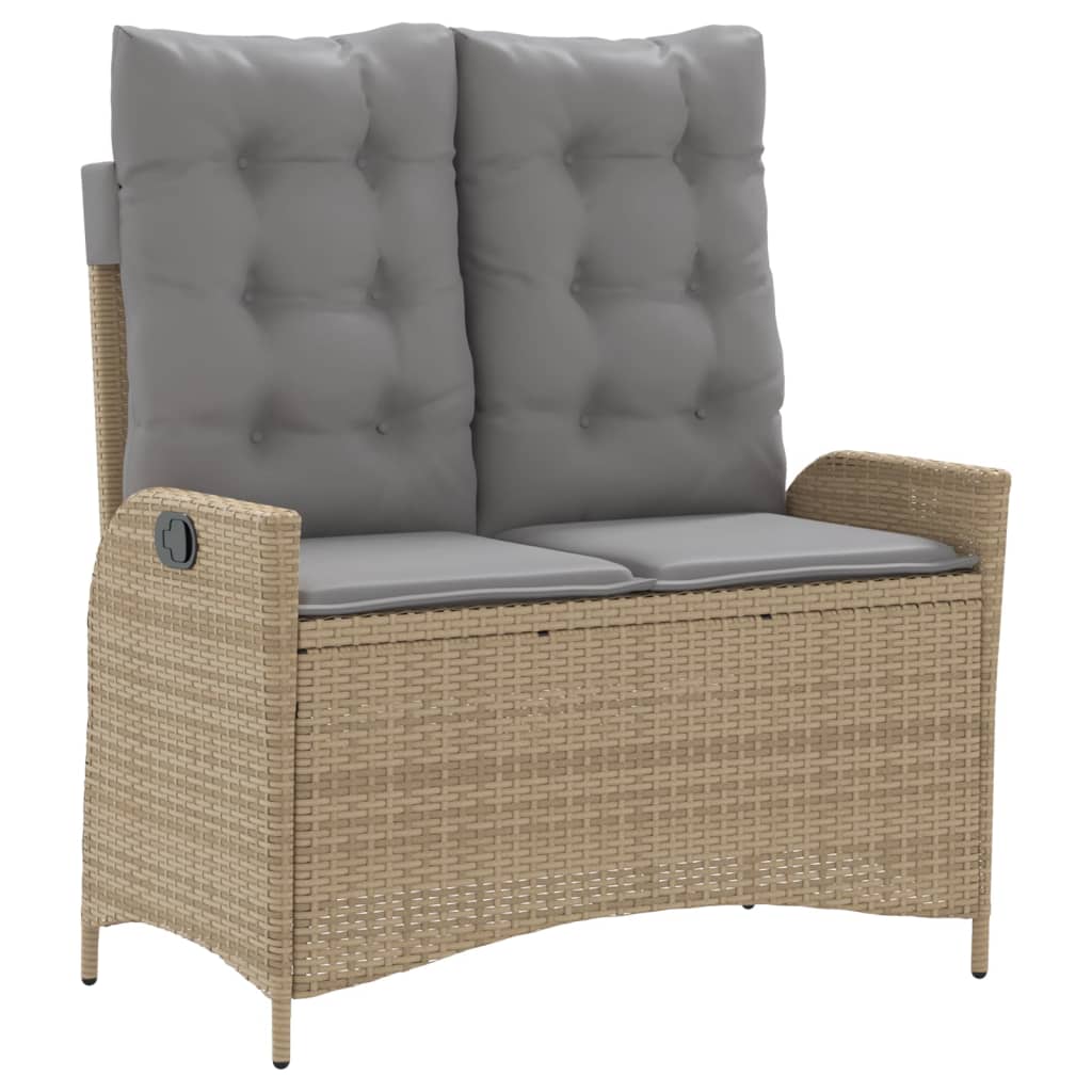 Vidaxl 4-Cz. Gartenmöbel-Set mit Kissen, Beige, Polyrattan
