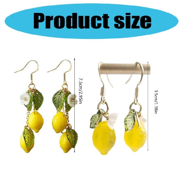 Elegant Fruit Themed Drop Earrings Comfortable Wear Portable Designs Jewelry Accessory for Daily Stylish Outfits