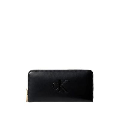 BOLD CK LONG ZIP AROUND Wallet Polyurethane Black