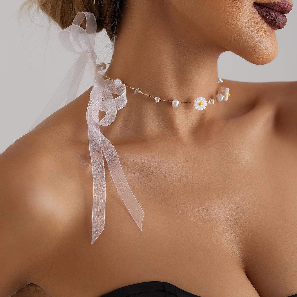 Accessories, Bridal Wedding Dress Bows, Ribbons, Necklaces, Luxurious Temperament, Exquisite And Versatile Necklaces