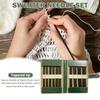Ebony Wood Sewing Needles 1 Set 20cm Crochet Hooks Needles Handmade Crafts Comfortable Grip Festival Gift for Sewing Weave Tool