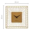 Nextime Vasco Metal Table or Wall Clock Gold - 25cm x 25cm x 12cm