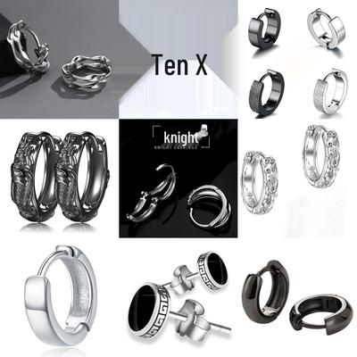 Unisex Oorbellen met Dubbele Ring en Stud: Veelzijdige Ronde Oorclips
