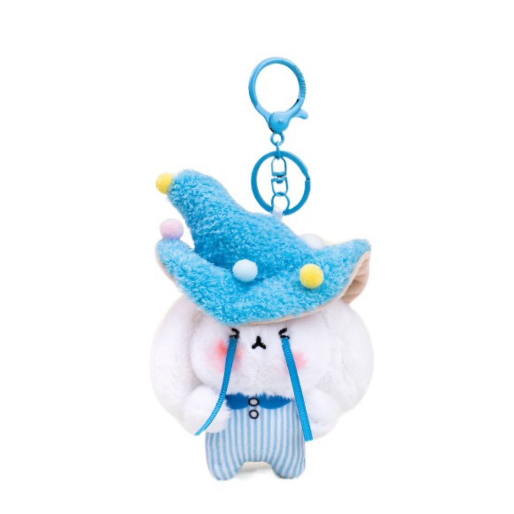 

Lifelike Mushroom Rabbit Elf Charm Fluffy Rabbit Elf Keychain Birthday Parties синий