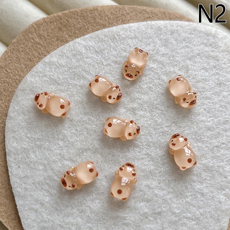 

Милые нашивки для ногтей Capybara Diy из смолы для ногтей, аксессуары, мультяшные наклейки для ногтей, украшения, маникюр для девочек, подарок as the picture