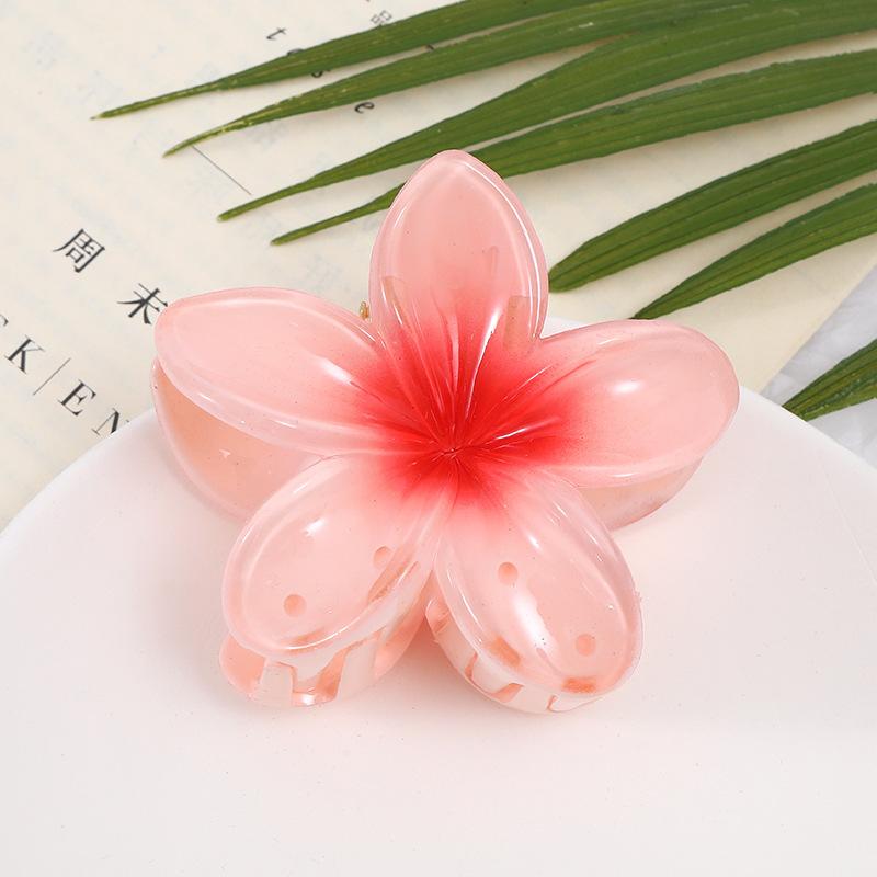 Summer Simulation Big Flower Grab Clip Hair Accessories, Holiday Wind Sweet Color Disc Hair Clip Woman