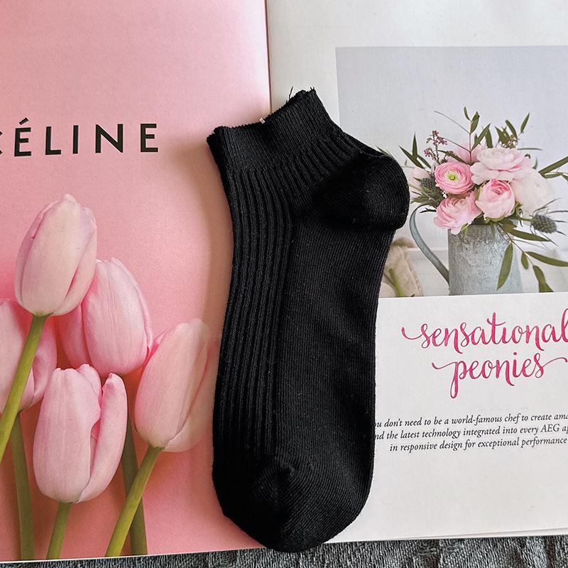 Men's Summer Solid Color Does Not Drop with Short Tube Cotton Socks