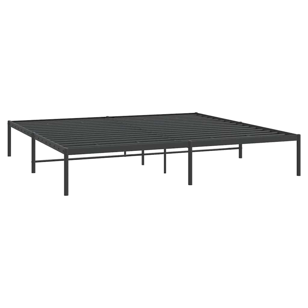 Vidaxl Metal Bed Frame, Black, 180X200 Cm