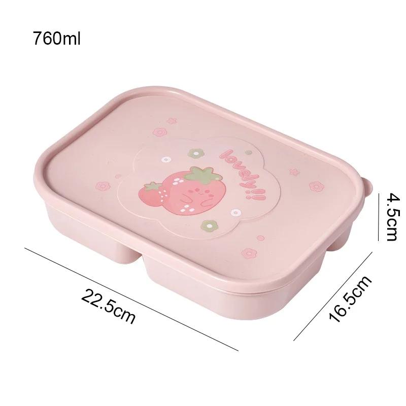 Kawaii Cute Bento Lunch Box for Kids Girls Children School Portable Mini Snack Sandwich Food Container Boxes