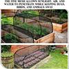 Foldable Plant Protection Netting Raised Beds Bird Control Garden Row Covers with Ground Stakes Mesh Plant Cage Flower Beds