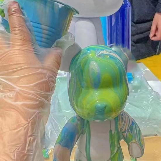 60ML Tekutá akrylová barva Dlouhotrvající Vysoký lesk Snadné použití DIY Medvěd Stolní ozdoba Tekutý pigment na dárky