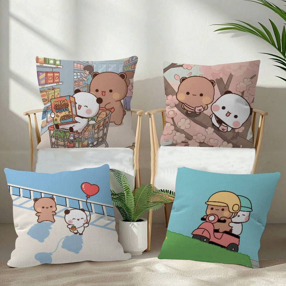 Cartoon Bubu And Dudu Personalized Picture Text Home Decorative Pillows Household Gifts 45X45Cm
